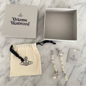 Vivienne Westwood Broken Pearl Drop Earrings
